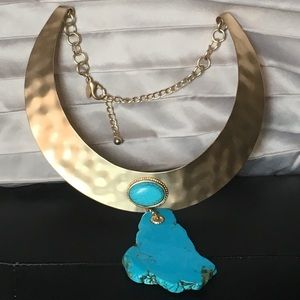 CHICO’S Turquoise Nugget Gemstone Necklace